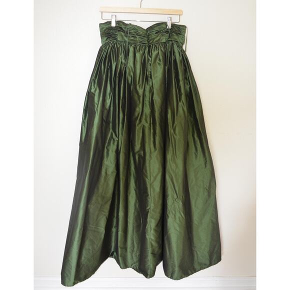 Marc Bouwer Green Taffeta Strapless Gown Size 6 - Picture 7 of 7